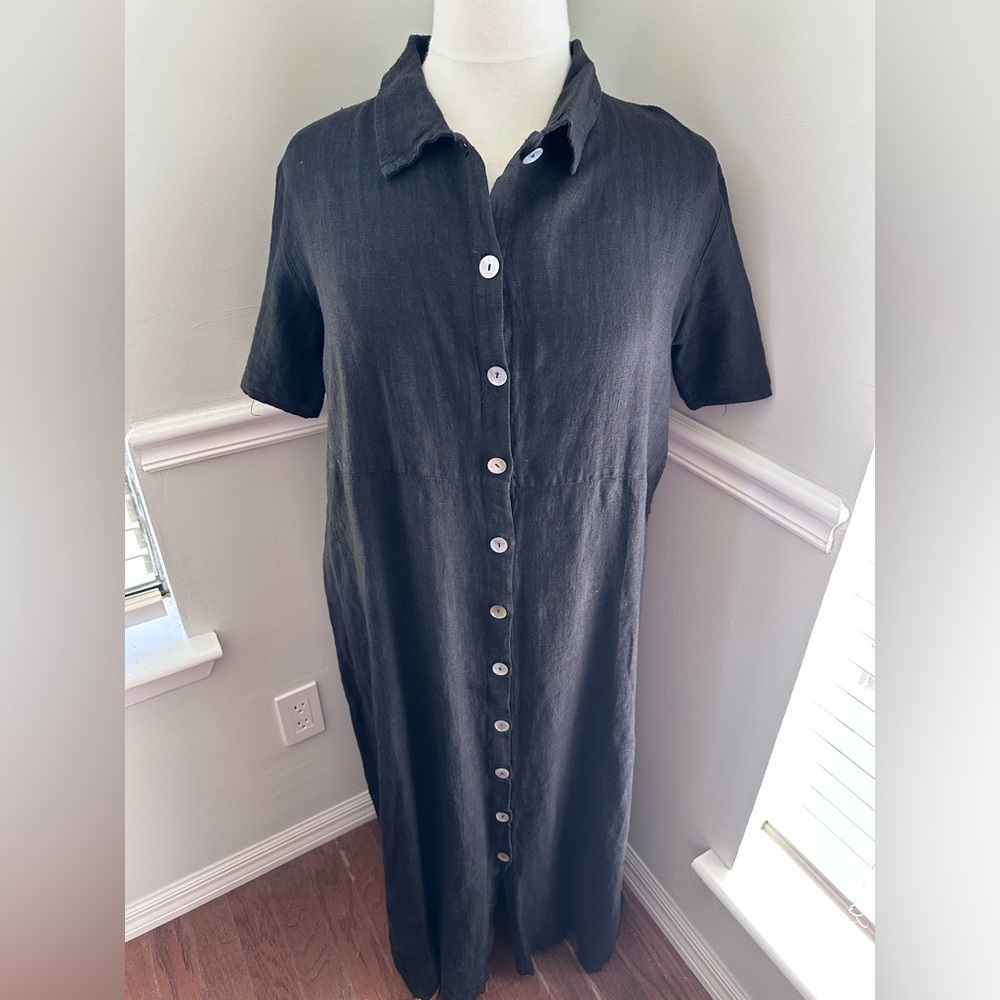 Women’s Linen Dress Lightweight Casual Summer Cottagecore Minimalist Dress
